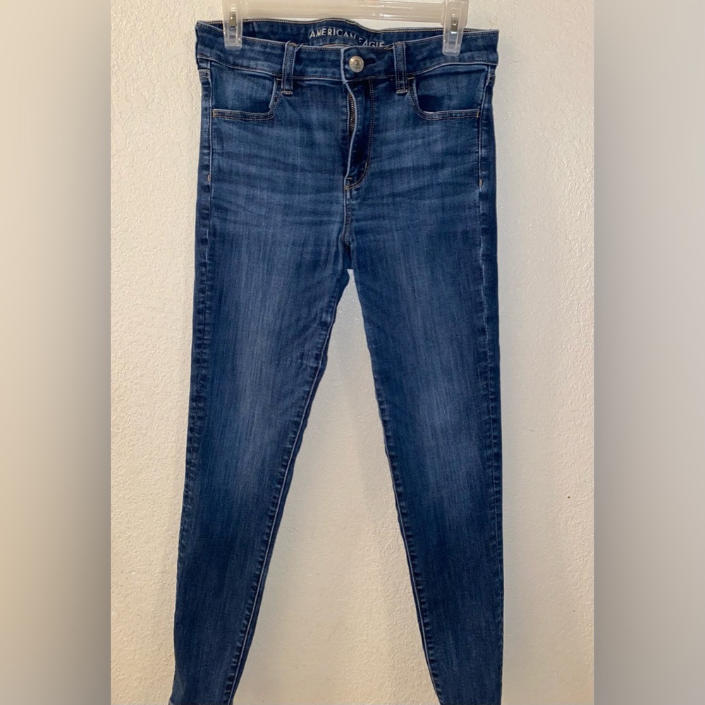 American eagle blue skinny jeans